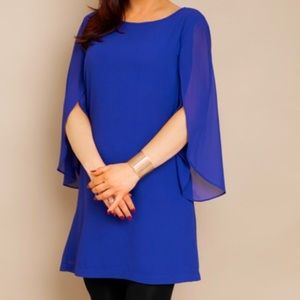 Beautiful tulip royal blue dress from Single. Boutique bough in 🇺🇸. Size S.